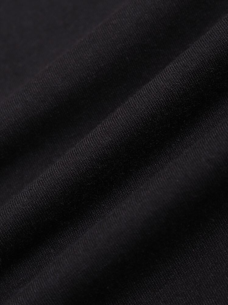 SHEIN LUNE Áo thun nữ Slogan Giải trí - màu đen - Xem 6