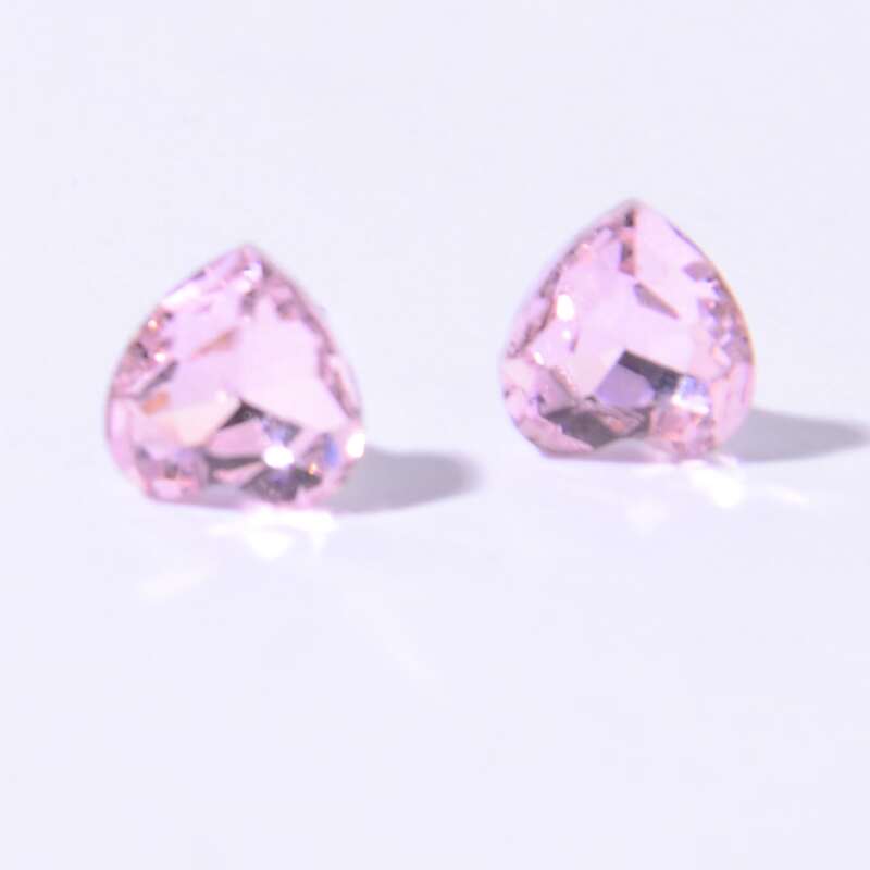 

Heart Stud Earrings, Purple