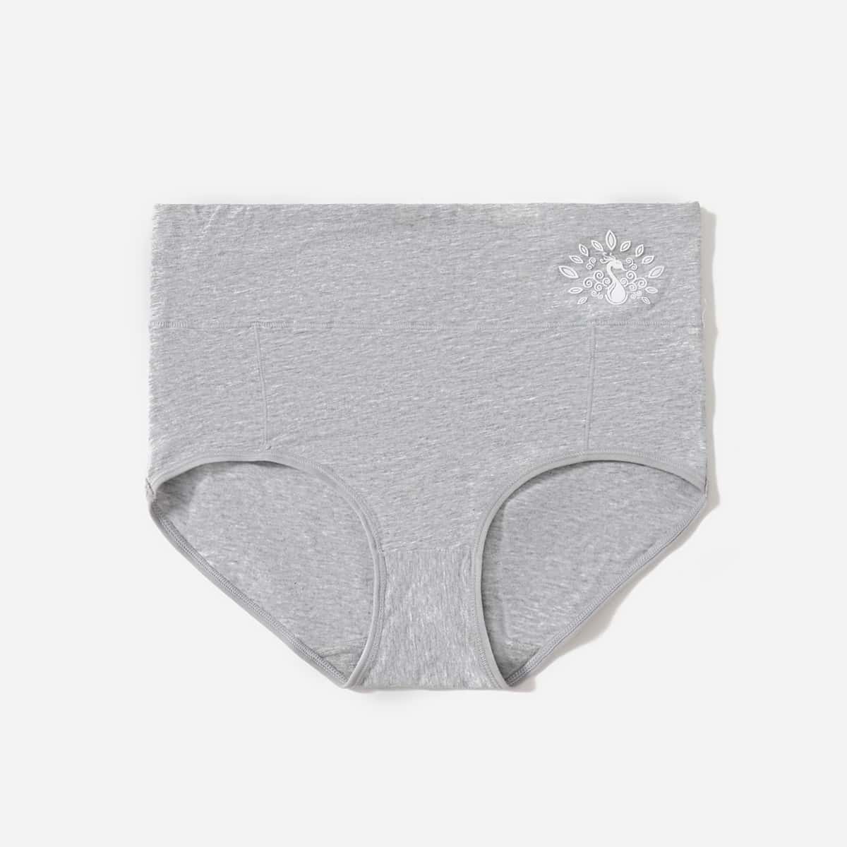

Graphic High Waist Panty, Light grey