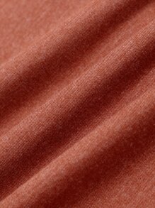 SHEIN LUNE Camiseta con estampado de corazón de cuello redondo - Óxido marrón - Ver 3