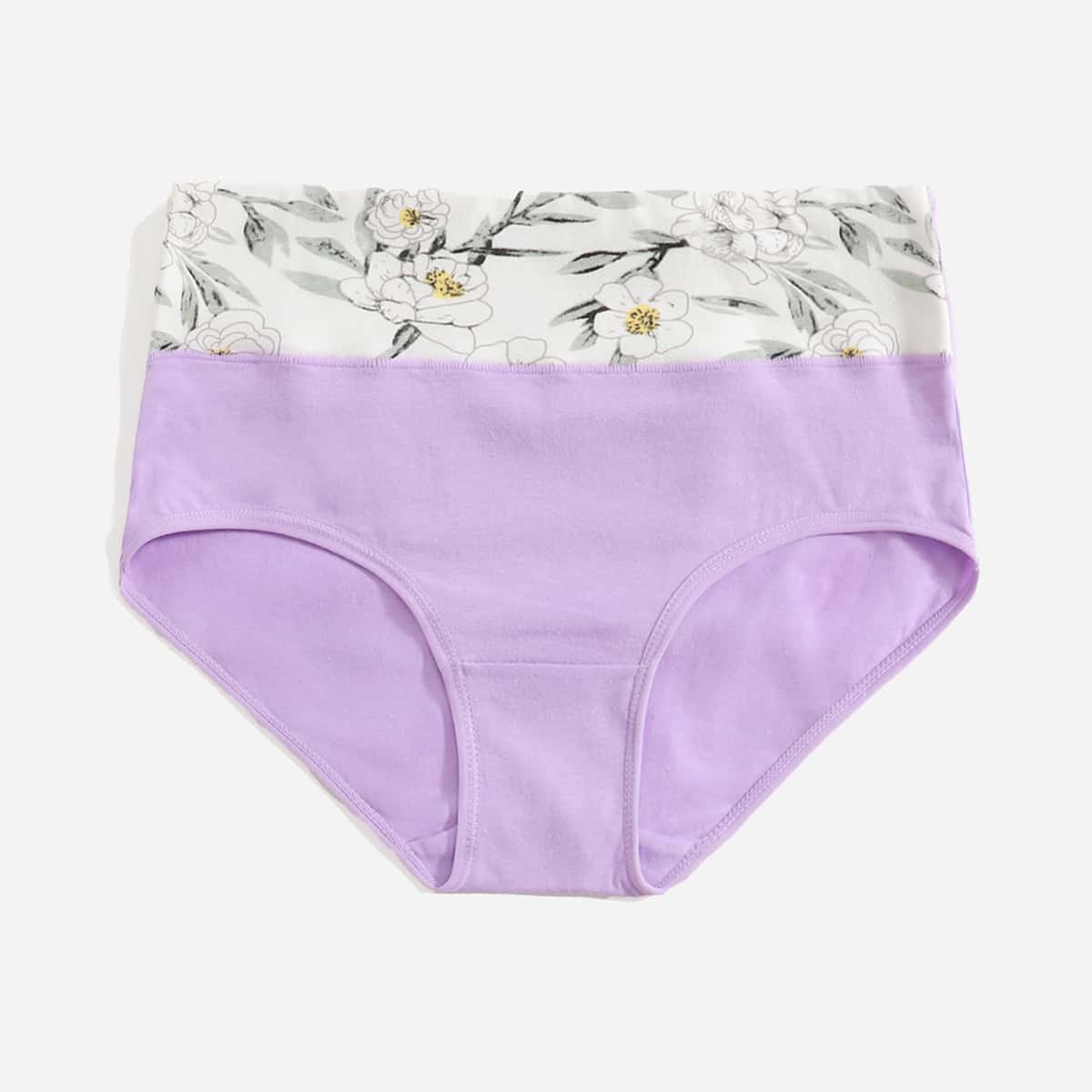 

Floral Print Panty, Lilac purple