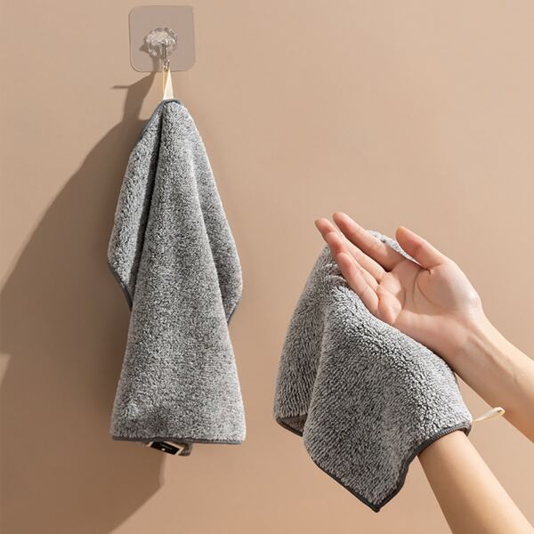 

1pc Solid Color Cleaning Rag, Grey