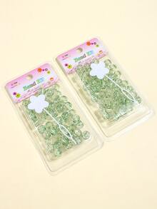 80pcs Simple Hair Bead - Clear - View 2