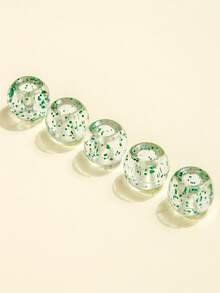 80pcs Simple Hair Bead - Clear - View 4