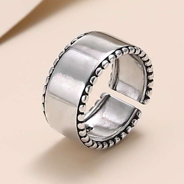 

Wide Cuff Ring, Antique silver