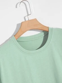 Manfinity Roghcode Men Cartoon Face Print Tee - Mint Green - View 4