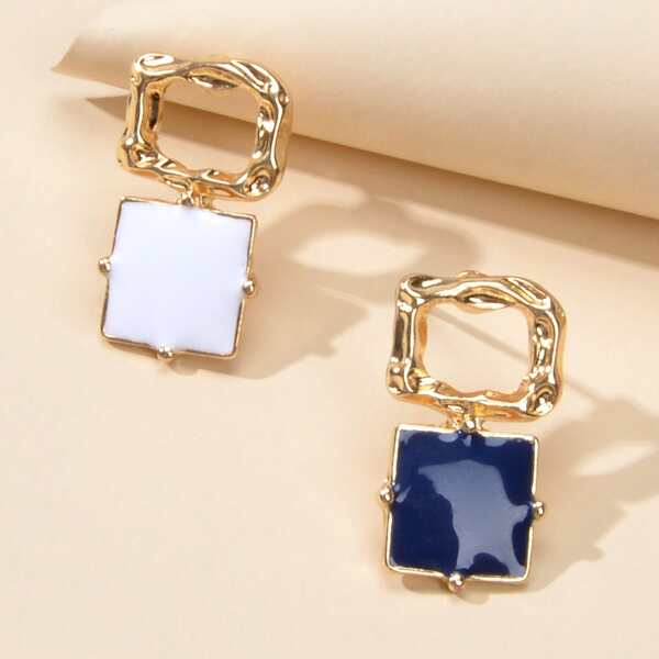 

Geometric Drop Earrings, Multicolor