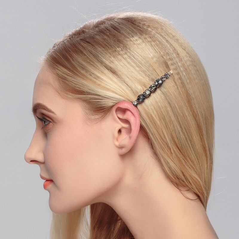 

Rhinestone Decor Hair Clip, Black