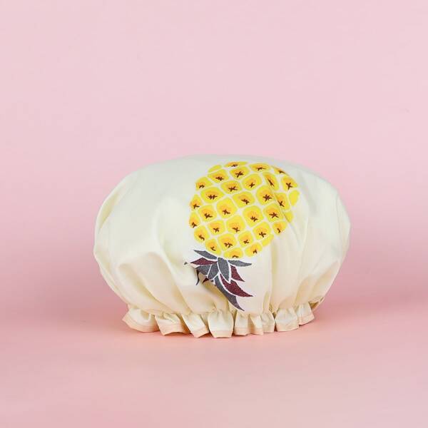 

Pineapple Print Shower Cap, Yellow