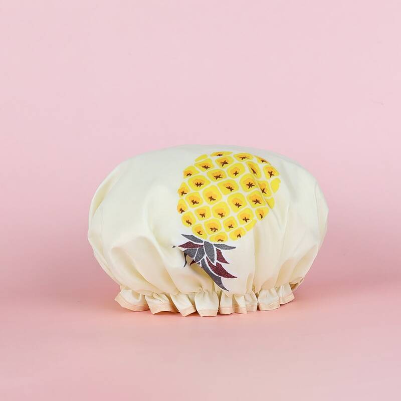 

Pineapple Print Shower Cap, Yellow