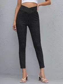 BizChic Eo chồng lên Lưới Quần bó sát Trang phục làm việc - màu đen - Xem 1