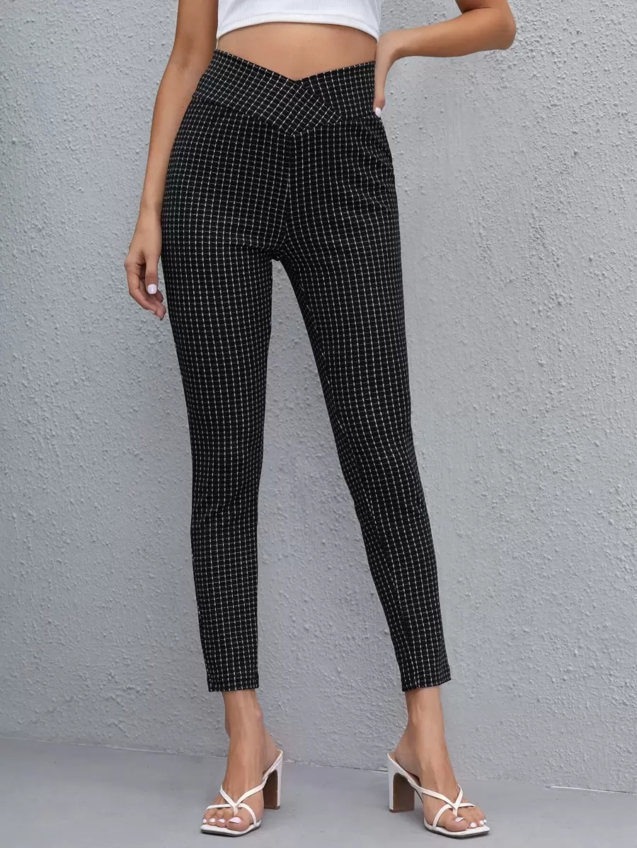 BizChic Eo chồng lên Lưới Quần bó sát Trang phục làm việc - màu đen - Xem 1