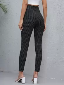 BizChic Eo chồng lên Lưới Quần bó sát Trang phục làm việc - màu đen - Xem 2