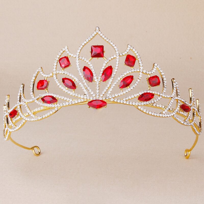 

Rhinestone Crown Design Headband, Red