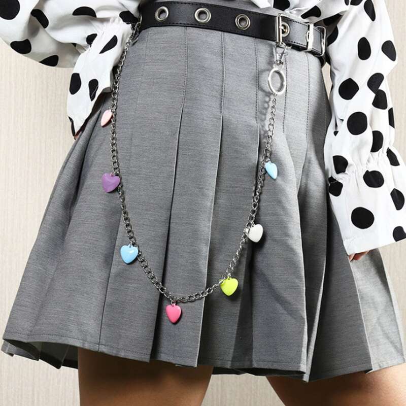 

Heart Charm Pants Chain, Multicolor