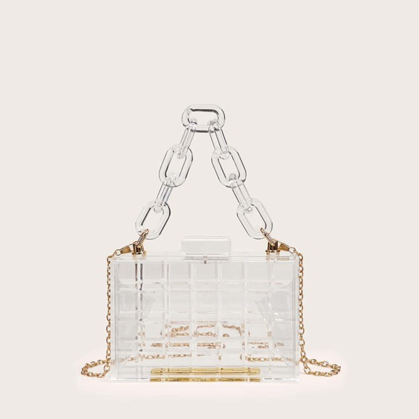 

Clear Chain Box Bag