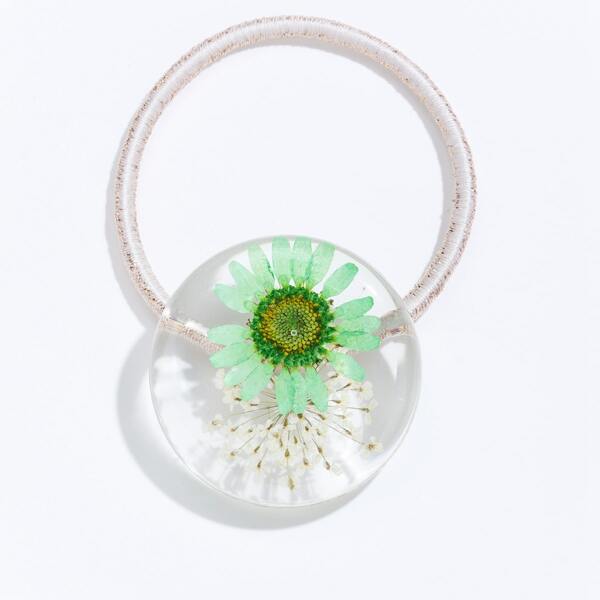 

Flower Decor Hair Tie, Green