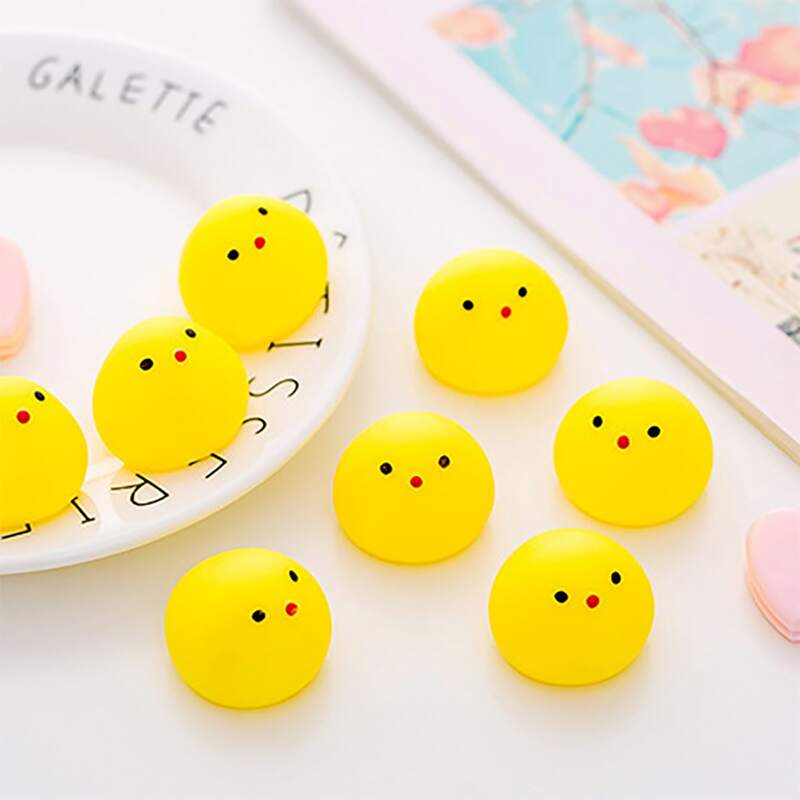 

2pcs Cartoon Squeeze Toy, Yellow