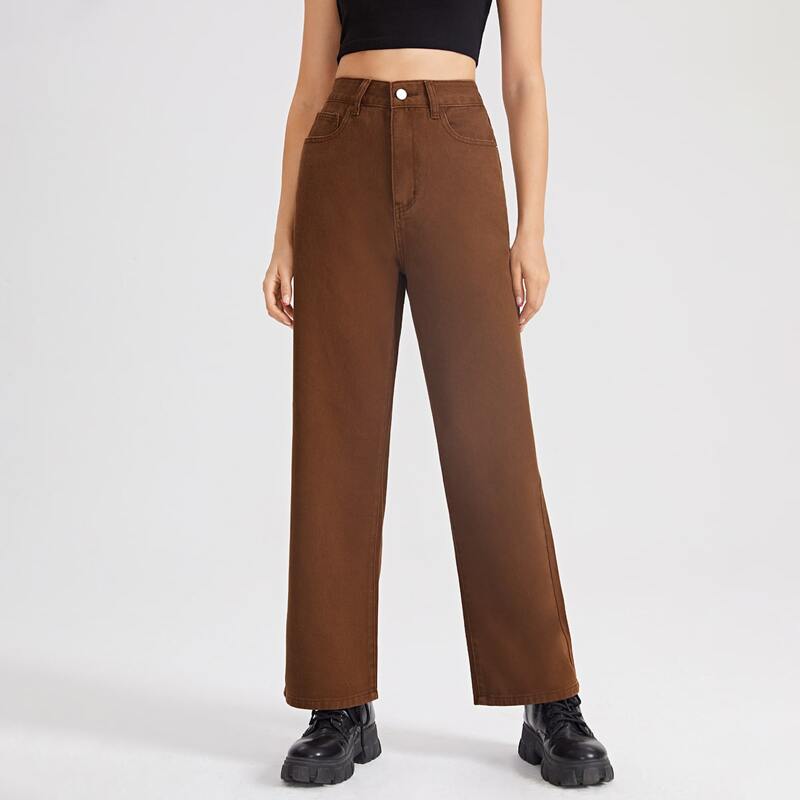 

Slant Pocket Jeans, Rust brown