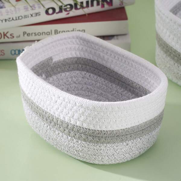 

1pc Woven Storage Basket, Multicolor