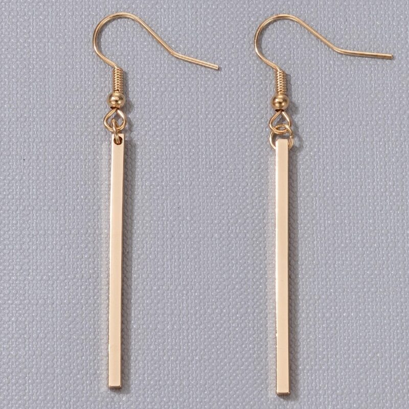 

Minimalist Drop Earrings, Gold