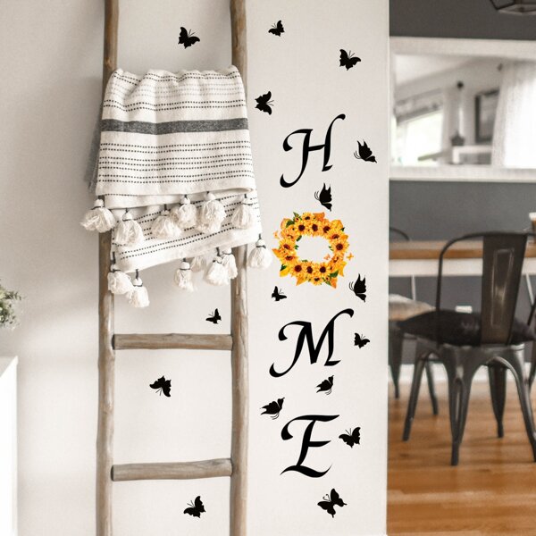 

Letter Graphic Wall Sticker, Multicolor