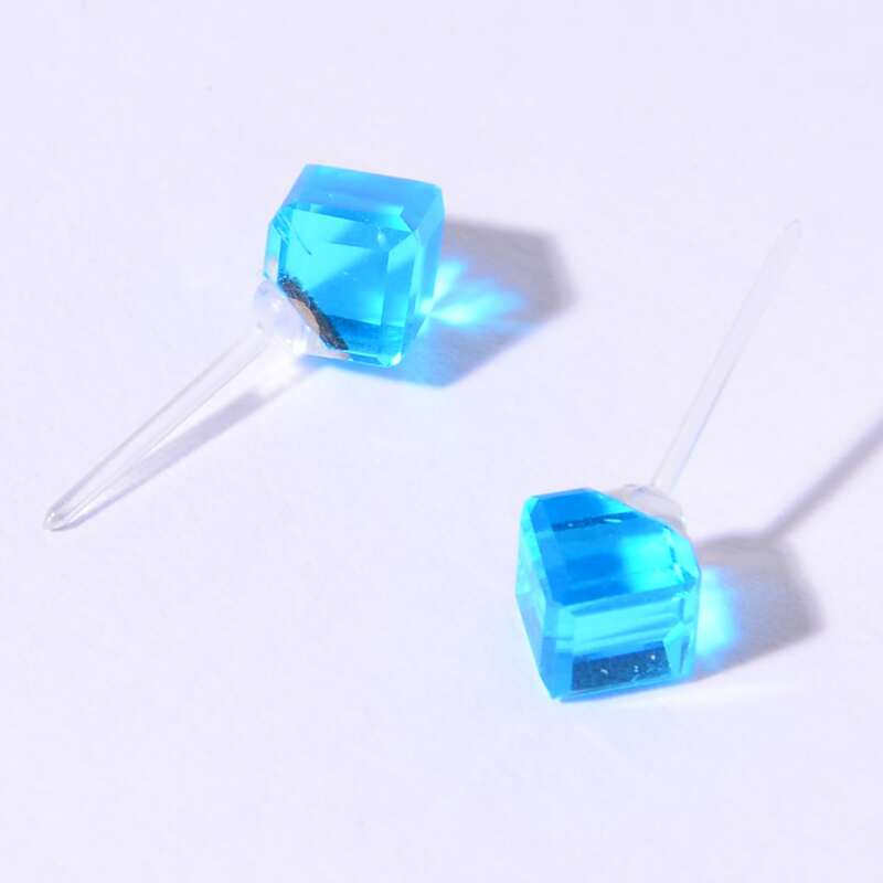 

Minimalist Stud Earrings, Blue