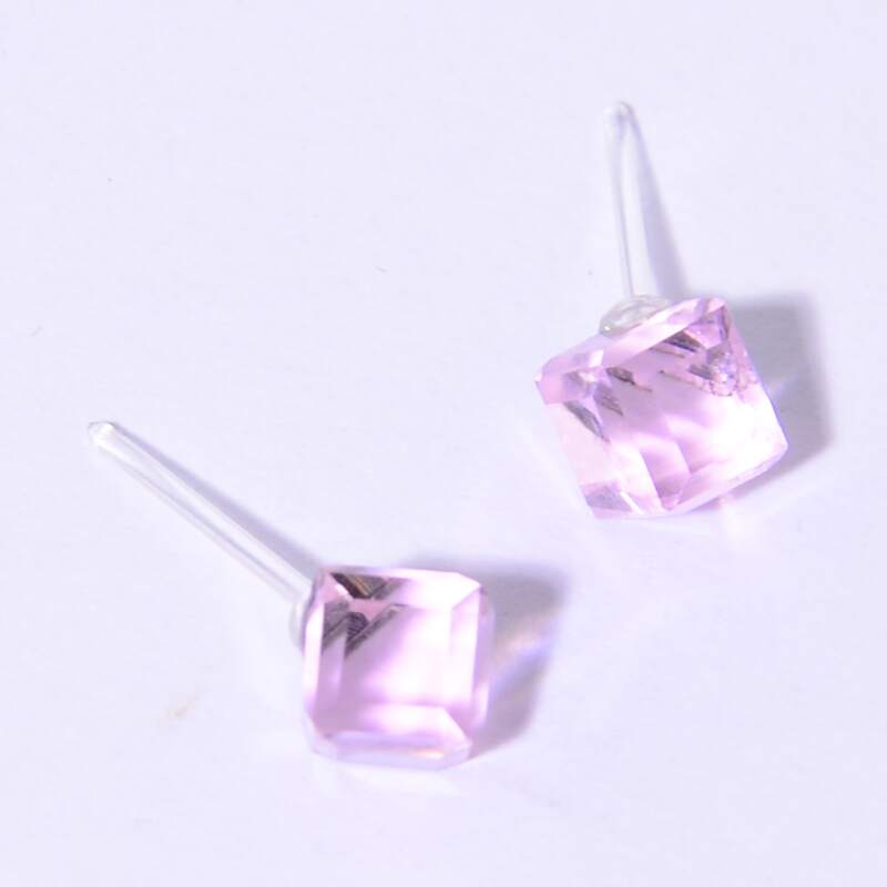 

Minimalist Stud Earrings, Purple