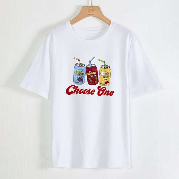 

Fruit & Letter Graphic Tee, White