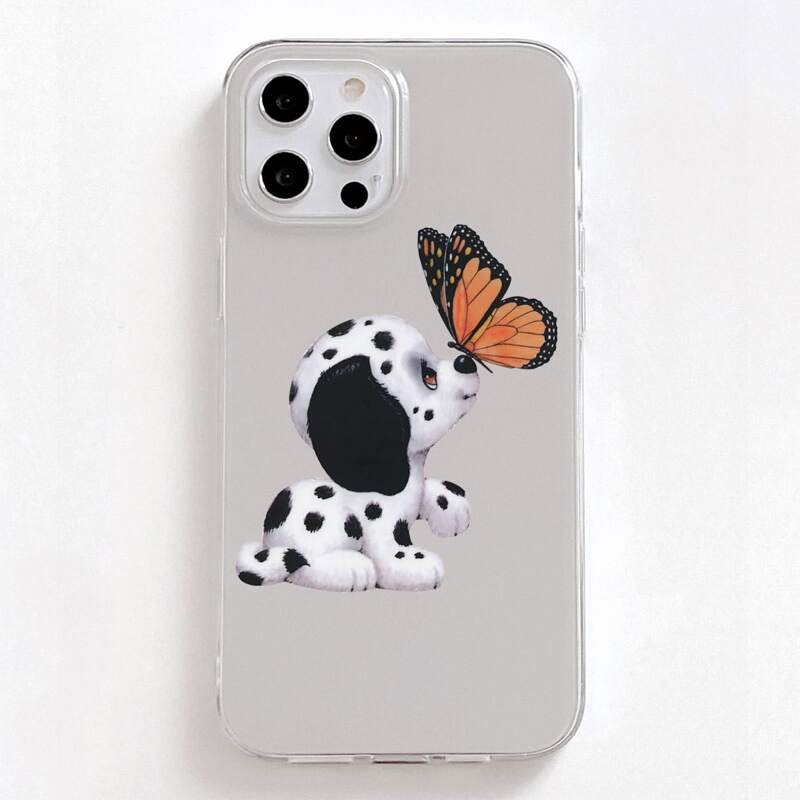 

Dog Print Phone Case, Clear