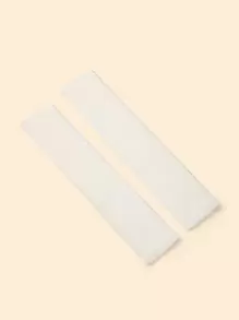 ROMWE Calcetines de pierna tejidos de canalé - Blanco - Ver 4