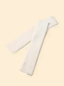 ROMWE Calcetines de pierna tejidos de canalé - Blanco - Ver 6