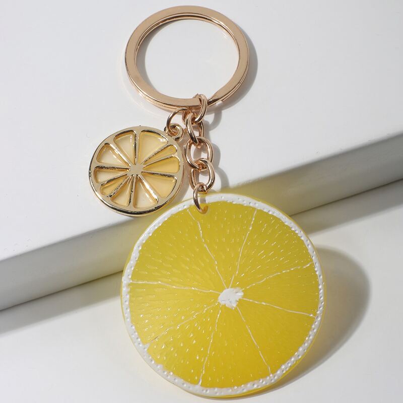 

Lemon Charm Keychain, Yellow