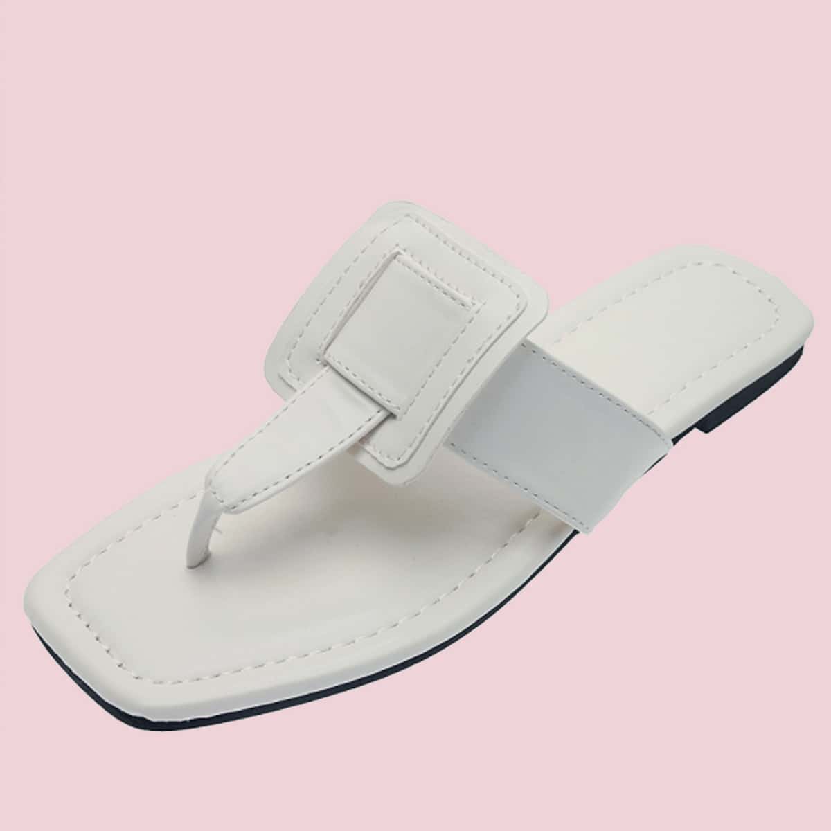 

Toe Post Thong Sandals, White