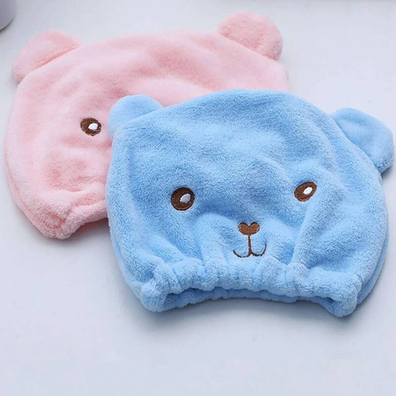 

1pc Cartoon Hair Drying Cap, Multicolor