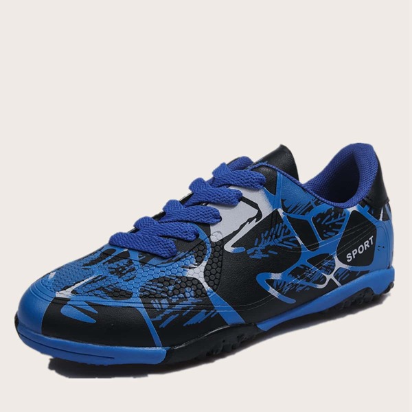 

Boys Color Block Lace-up Front Sneakers, Blue