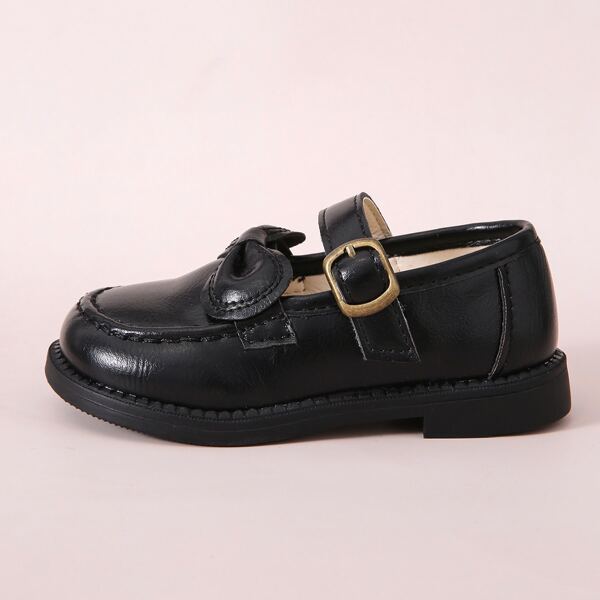 

Toddler Girls Bow Decor Mary Jane Flats, Black