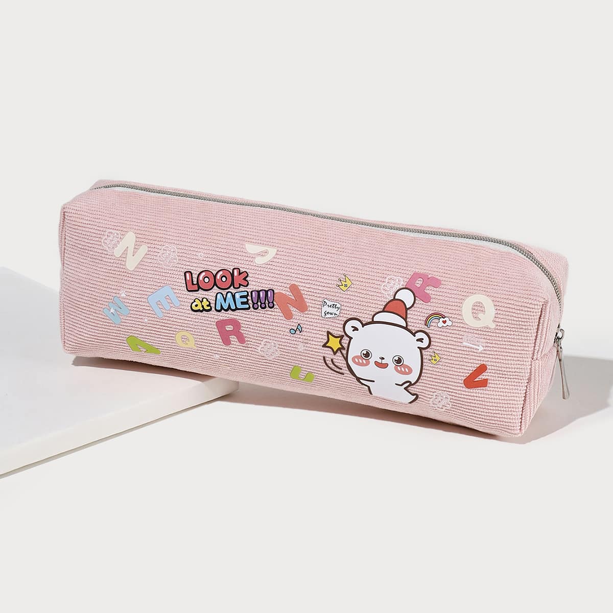 

Cartoon Graphic Pencil Case, Pink