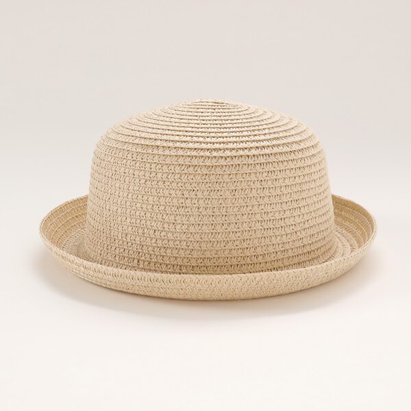 

Toddler Kids Minimalist Straw Hat, Beige
