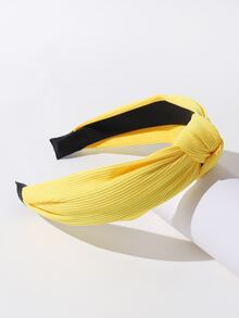 Diadema con nudo unicolor - Amarillo - Ver 3