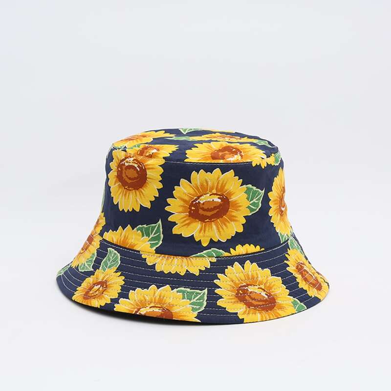 

Sunflower Print Bucket Hat, Blue