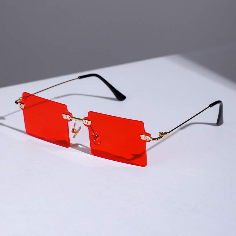 

Guys Rimless Sunglasses, Red