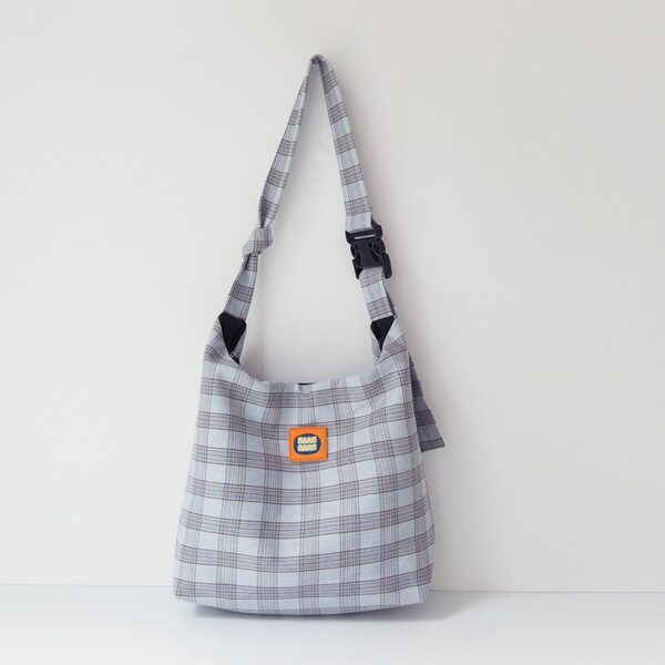 

Tartan Shopper Bag, Purple