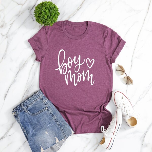 

Plus Letter Graphic Tee, Red violet