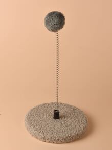 1pc Pom Pom Detail Cat Teaser Stick - Grey - View 4