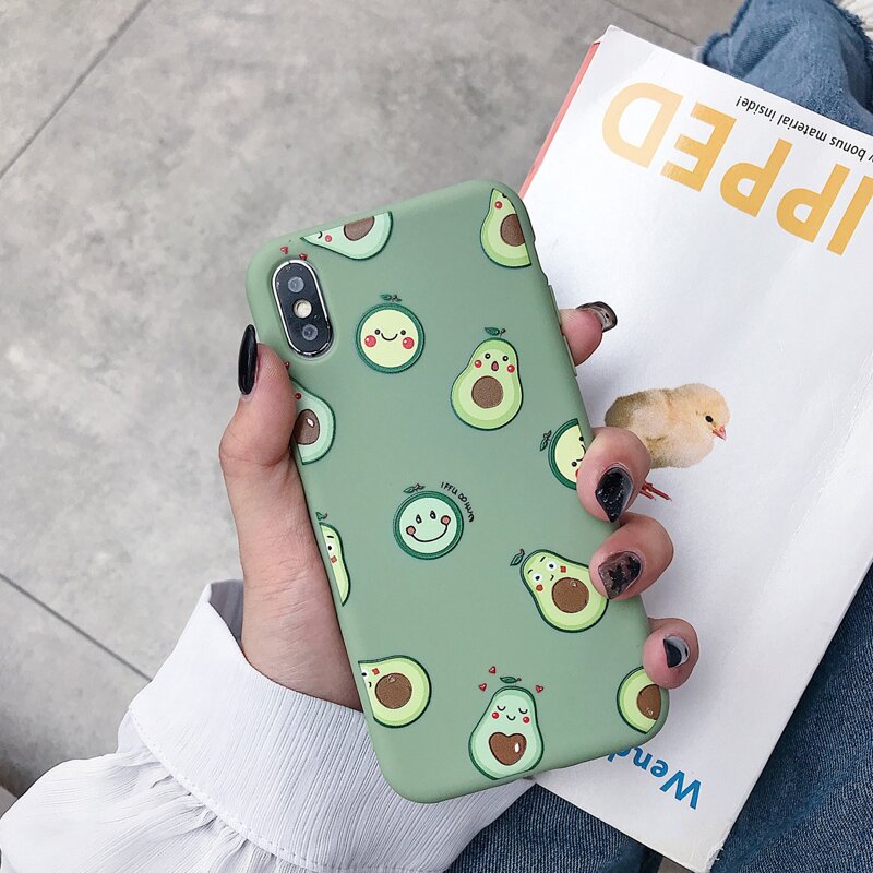 

Cartoon Fruit Phone Case, Green