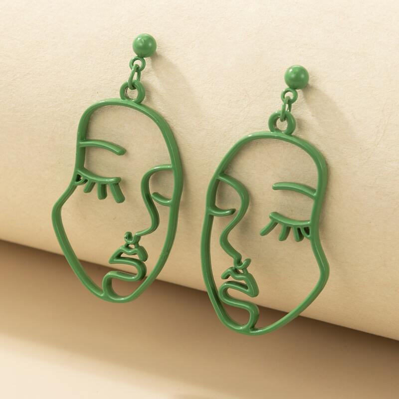 

Figure Charm Drop Earrings, Green