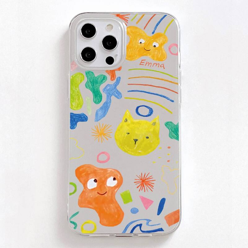 

Cartoon Graphic Phone Case, Multicolor