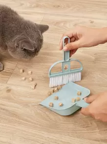 1件套寵物清潔掃帚帶簸箕 - 淺藍色 - 查看 1