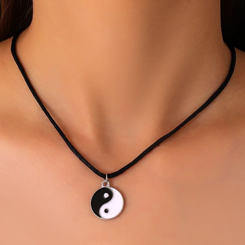 

Yin & Yang Pendant Necklace, Multicolor